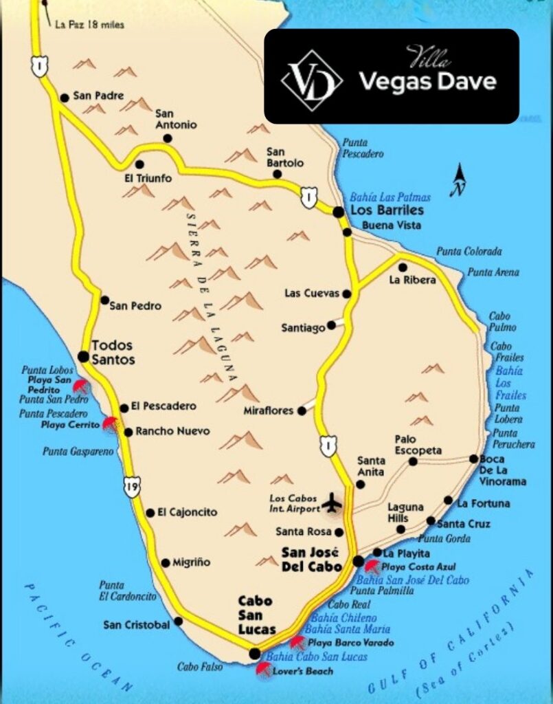 tourist map of cabo san lucas - Cabo Luxury Villas (1)