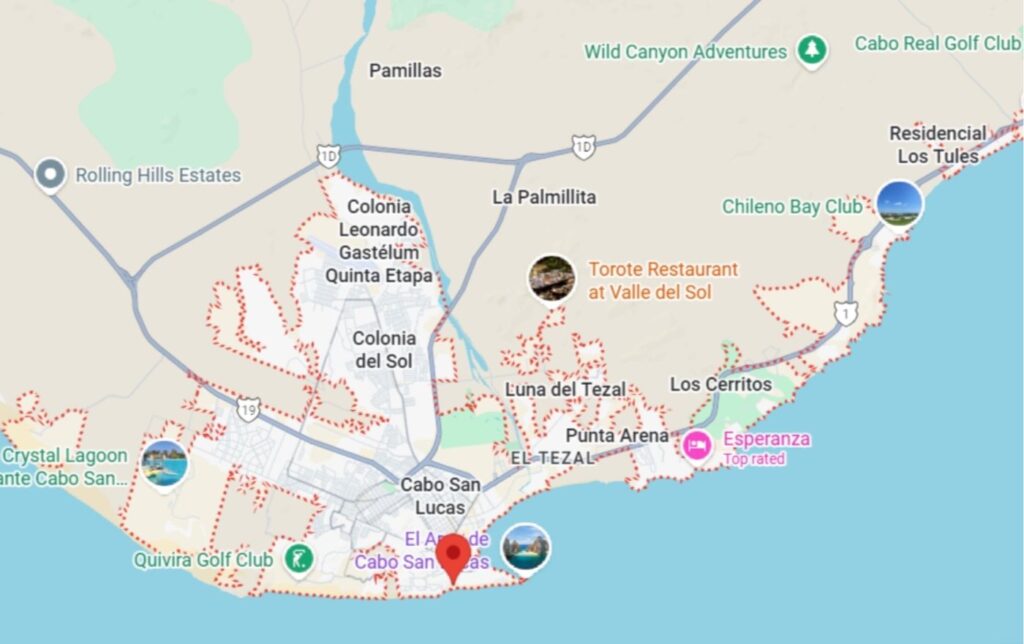 tourist map of cabo san lucas